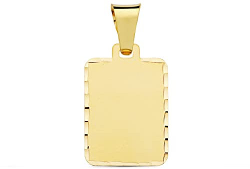 CARMENA JOYEROS Desde 1969 Placa Mujer Oro Amarillo 18 ktes Gallonada Tamaño 15 x 20 mm