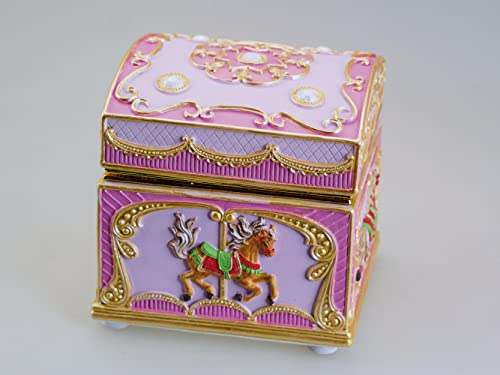 Musicboxworld MMM GmbH, 15053 Keramik-Karussellpferd-Erinnerungsdose