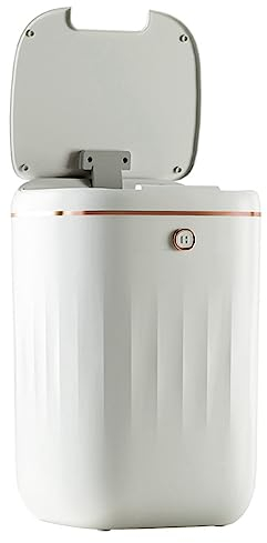TsoLay 20L Poubelle Intelligente Automatique ÉTanche DéChets ÉLectriques Cuisine Salle de Toilette Capteur Automatique Poubelle-Blanc