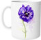 Tasse Kaffeetasse Blume Veilchen Stiefmütterchen mit Spruch - Happiness - personalisierbar - Keramiktasse Bürotasse Geschenk Freundin - zAcheR-fineT