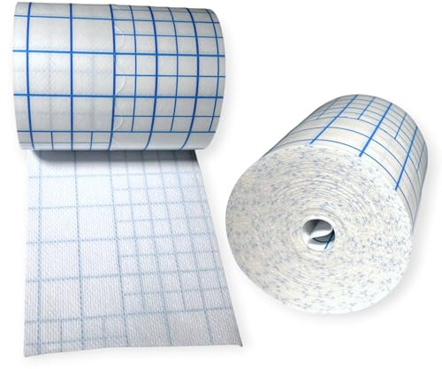 DE Healthcare Products – Fixiervlies (10 m x 10 cm) auf der Rolle, Medizinisches Klebeband, Fixomull, Verbandfixierungelastische Verbandfixierung, hypoallergenes Klebevlies, hautfreundlich, weiß