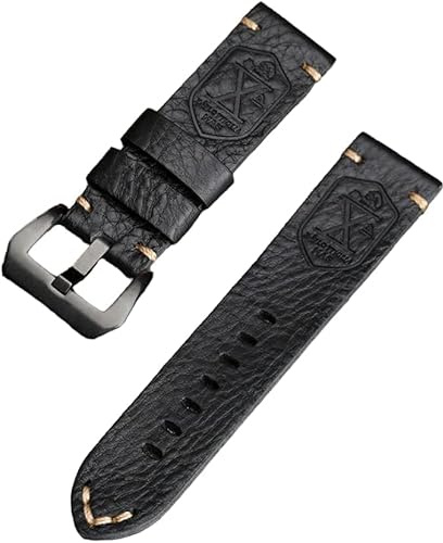 London Craftwork Premium Dick Italienische Leder Handgemacht Uhr Band 20mm