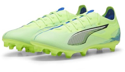 PUMA Unisex Adults Ultra 5 Match FG/AG Soccer Shoe, Fizzy Apple-PUMA White-BLUEMAZING, 44.5 EU