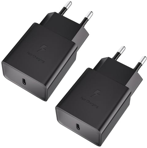 15W USB C Cargador Enchufe, Cargador Rápido Tipo C Adaptador de Cargador Universal Movil para iPhone, Samsung Galaxy S23 S22 S21 S20 fe S10 S9 S8 A54 A53 A51 A34 A33 A14 A13 Z Flip 4 Z Fold 3 5G