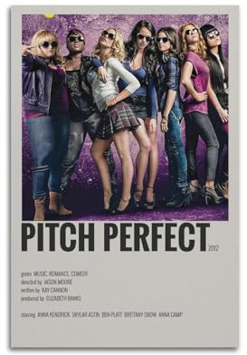 Pitch Perfect Filmposter auf Leinwand, Raumdekoration, Poster für Schlafzimmer, Wohnzimmer, Wände, 30 x 45 cm, ungerahmt