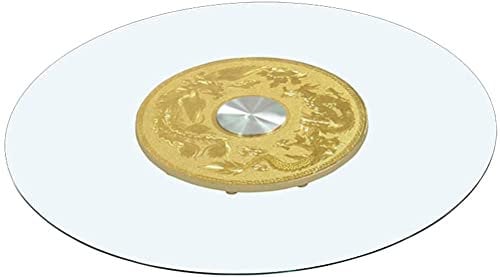 Générique Plateau tournant Lazy Susan Plateau tournant en Verre Lazy Susan, Plateau Rotatif à Haute Charge, Assiette trempée au Fromage, Assiette de Service (Taille : 60 cm)
