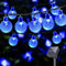 LQWELL® Solar Lichterkette Aussen 8M 30LED 8 Modi für Innen und Aussen Kettenlicht Kristall Kugeln IP44 Wasserdicht Garten Terrasse Balkon Hochzeit Party Fenster (Blau)
