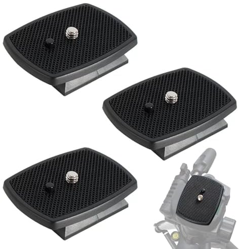 3pcs Tripod Quick Release Plate, Camera Tripod Adapter, Non-slip Design, for Camera Quick Release Plate Head Screw Adapter Mount, Compatible with Different Cameras or Positioning Mirrors