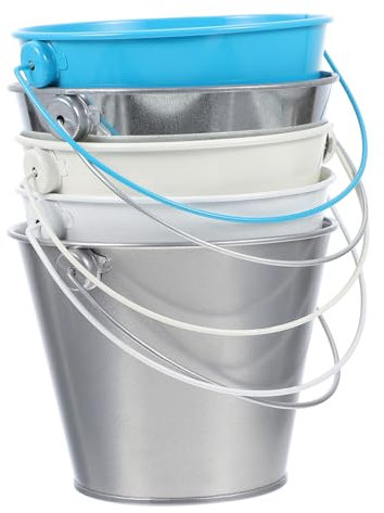 CAXUSD 5 Stück Eisen-sukkulenten-Eimer Mit Griff Tragbarer Eiseneimer Foto-Requisite Für Trockenblumen Und Dekoration Im Garten Oder Zuhause