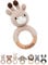 Bärenfreunde® - Personalisierter Beißring Baby - Niedlicher Greifling für Baby's ab 0 Monate - Babyrassel mit Name als Baby Geschenk für Mädchen und Jungen (Giraffe,mit Name)