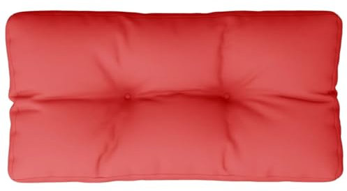vidaXL Palettenkissen, Palettenpolster für Europaletten, Palettensofa Kissen Indoor Outdoor, Palettenauflage Rückenkissen, Rot Stoff