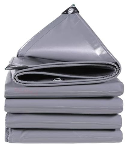 WLRHGl impermeabile per esterno, 0.5 x 50.5 m Telo PVC per coperture barca camion pergolato copri camper copri legna, Telo impermeabile esterno WLR010, Grigio