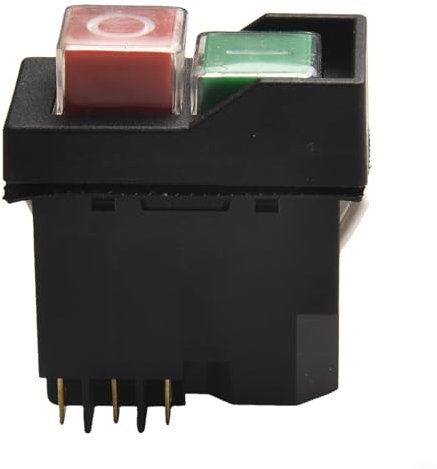 HOHOVYVY Interruttore elettromagnetico, per KJD17 6 poli 18A 127V interruttore a bottone 371450 per sega circolare da tavolo di ricambio