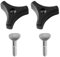 Lotsdonxia 2 Pcs Universal Lawn Mower Handle Replacement Parts – Wing Nut, Bolt & Triangle Knob Handle for Most Lawn Mower Machines