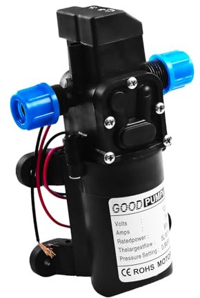 Bomba de agua autocebante de 12 V, alta presión automática con presostato, bomba autocebante para camping, 60 W, 4,5 l/min, bomba de diafragma para limpieza de coches, barcos, riego de jardines