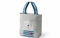 la vida GmbH Kinder Minishopper Tasche mit Bärenmotiv, Grau mit Türkis, Baumwolle, Einkaufstasche