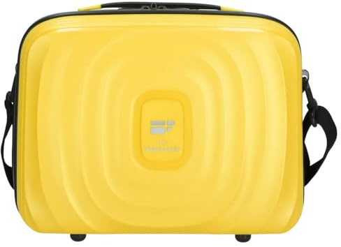 Von Cronshagen Kosmetikkoffer Mans Beauty Case | aus stabilem Polypropylen | großes Beautycase mit Aufsteckfunktion | passend zu Mogens Koffer | mit längenverstellbaren Schultergurt (Yellow)