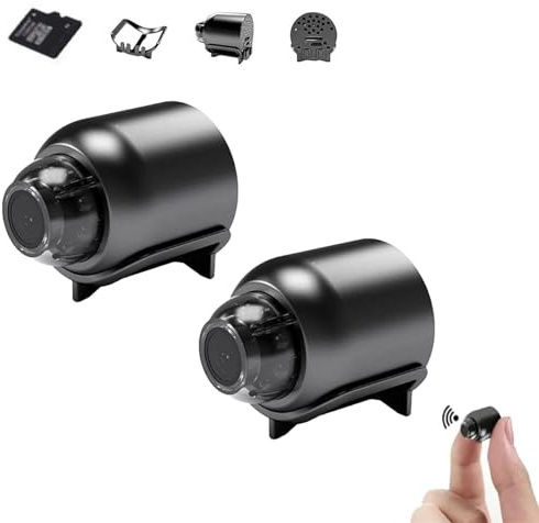 Byandbyair Mini Camera,Wholetotal,Mini 4g Wireless WiFi Camera 1080p HD,Cat Eye Camer-a,Min-i Security HD Security Camer-a, Night Vision,With 32G memory card,Easy Installation (2pcs)