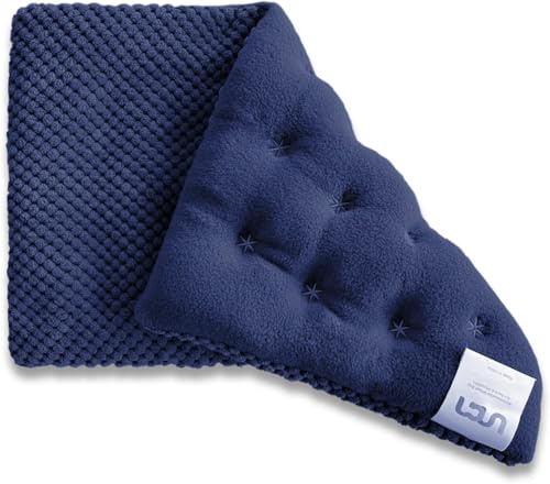 uncn Coussin Chauffant Micro Onde, Bouillotte Micro-onde,Noyaux Cerises | Graine de Lin,Grande Poche Chauffante Nuque Epaule et Dos,Cervicales,Ventre Lavande,Chaleur Humide pour Compresse 38*23cm