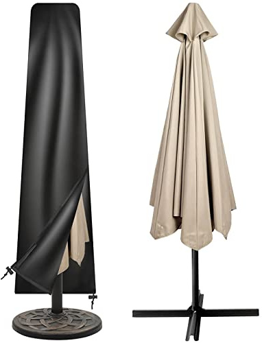 Tavaler Sonnenschirm Schutzhülle 2-3 M Sonnenschirm Abdeckung (175*31/37cm) | Sonnenschirmhülle mit Stab Wasserdicht Winddicht Ampelschirm Hülle Reißfest UV-Anti 420D Oxford-Stoff Sonnenschirm Abdeckung