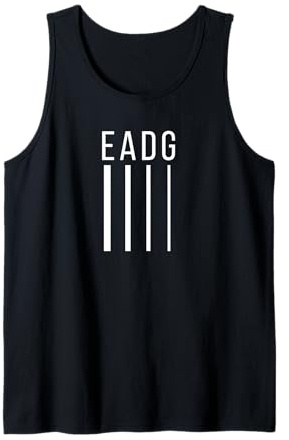 EADG Guitare Basse 4 Cordes Blanc Débardeur
