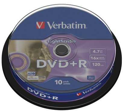 Verbatim 43576 16x DVD+R Lightscribe 4.7 GB (Pack of 10)