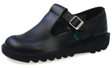 Kickers Girl's Kick T Bar Black School Shoes | Classic & Stylish | Extra Comfortable | Premium Quality,
