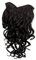 WIG ME UP - H9503-3 Clip-in Haarteil mit 7 Klammern, 3/4 Perücke Dunkelbraun 50 cm lockig Haarverlängerung Wig