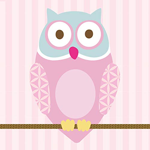 Anna Wand Bordüre selbstklebend KLEINE NACHTEULEN Girls - Wandbordüre Kinderzimmer/Babyzimmer mit Eulen - Wandtattoo Schlafzimmer Mädchen & Junge, Wanddeko Baby/Kinder