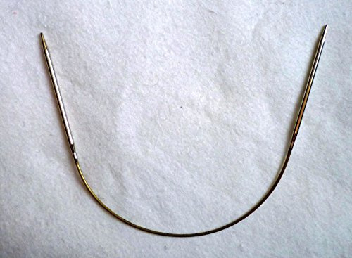 Addi Rundstricknadel 30cm 5,0 mm Messingspitze+Goldseil