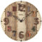 AMS Moderne Wanduhr mit Quartzwerk, batteriebetrieben Old England I- 9423