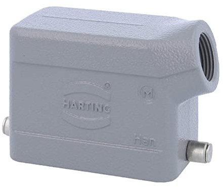 HARTING 19300101540 METAL; HEAVY DUTY CONNECTOR TYPE:HOOD, SIDE ENTRY HOOD, SIDE ENTRY; CONNECTOR BODY MATERIAL:ALUMINUM BODY; LOCKING TYPE:1 LEVER; RECTANGULAR SHELL SIZE:10B; FOR USE WITH:HAN 10B IN