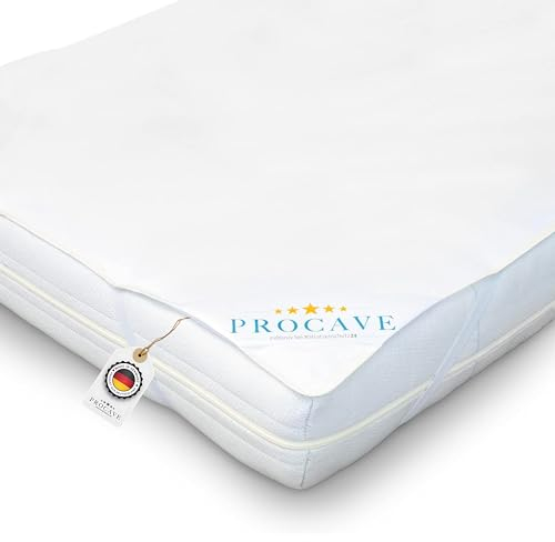 PROCAVE Matratzenschoner wasserdicht 120 x 200 cm Matratzenbezug Inkontinenzunterlage atmungsaktive Matratzenauflage Matratzenschutz mit Anti-Milben Schutz - Made in Germany