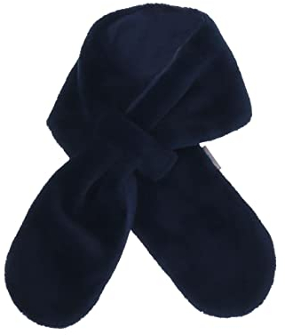 Sterntaler Schal aus Teddyflausch, gefüttert mit Baumwollfleece, mit Klettverschluss, zum Durchziehen - unisex Accessoires für Babys & Kleinkinder - warm, weich und bequem - marine, Gr. 70cm
