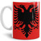 Tassendruck Flaggen-Tasse/Souvenir/Urlaub/Länder-Fahne/Kaffetasse/Mug/Cup - (Albanien, Normal)