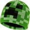 Minecraft Beanie Mütze Jungen, Gefütterter Bucket Hat Winter oder EIN Handschuhe und Mütze Set Geschenke für Gamer (Grün Mütze, M/L)