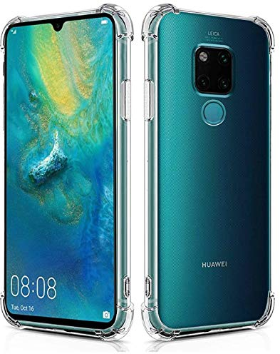 CoolGadget Ultra Crystal Clear Hülle für Huawei Mate 20, Transparente TPU Schutzhülle mit Stoßschutz, Klar