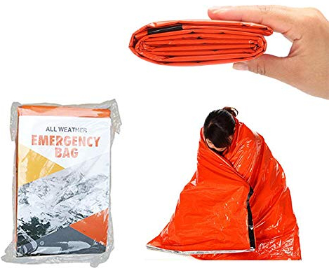 Asuthink Rettungsdecken, notfallschlafsack Notfall-Zelt biwaksack Survival Schlafsack, Rettungszelt für Camping im Freien und Wandern