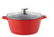 SQ Professional NEA Die-Cast Aluminium Stockpot with 3-Layer Non-Stick Coating Stew Pots Induction Casserole Pan Tempered Glass Lid with Steam Vent