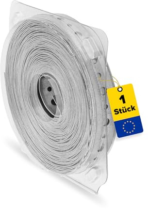 DMX - Lochband Metall - Montageband - Lochblech - 10 m Lochblech Rolle 20x0,9 mm - Flachverbinder - Lochplatte Metall - Elastic Band aus Stahl - Lochblechstreifen TM5
