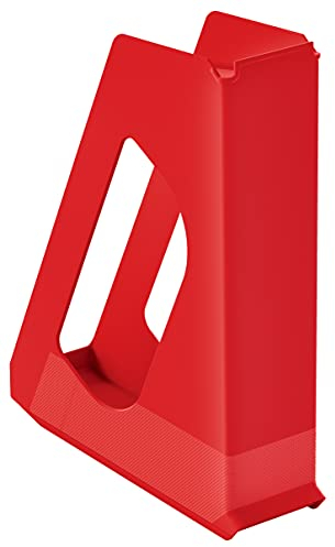 Esselte Stehsammler, A4, Ideal für Prospekte, Broschüren, Unterlagen, Mappen und Hefter, Stabiler Kunststoff, Rot, VIVIDA, 628217