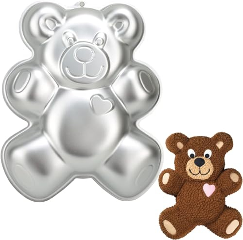 SADYFON Kuchenform in Bärenform, Panda-Form, 3D-Aluminium, antihaftbeschichtet, Kuchendekorationsform, Geburtstag, Hochzeit, Jahrestag, Party, Kuchen-Backformen, Backformen