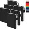 feela Notizbuch A6, 6 Stück Notizblock klein, Journale Buch Bulk mit 6 Gelstiften schwarz, 112 Seiten, 80GSM, 9x14cm, Mini Notizbuch liniert geeignet für Büro, Schule, Notizheft mit PU Leder, schwar