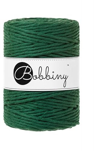 Bobbiny Makramee-Schnur, XXL, 5 mm, einlagig, 100 m, Farbe:Pine Green