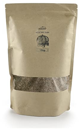 Lacor - 69567 - Fumoir d'aliments, Serri pour fumer, bois de chêne, 100% naturel, Saveur à Whisky : Apporte un goût doux et aromatique, 500 g