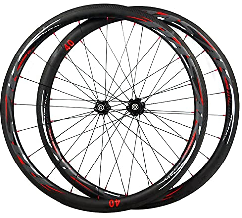 700c 40mm Rennrad Laufradsatz Carbon Fahrradfelge 29 1660g Schnellspanner C/V Bremsräder 20/24 Loch Nabe Für 7/8/9/10/11/12 Speed Casse