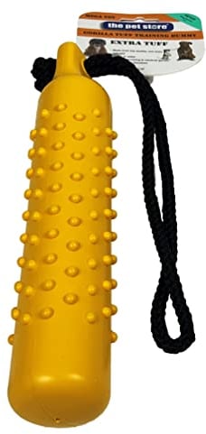 The Pet Store The Gorilla Tuff Floating Training Dummy for Throwing and Retrieval Games on land and in Water, Healthy Exercise for your Dog, Emperor Yellow
