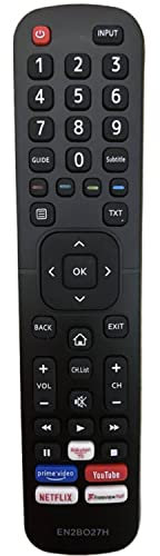 Replacement for hisense tv remote control compatible for Hisense EN2BO27H Remote Control UHD 4K TV with Netflix F-Play RauktenTV Button 