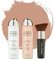 Jerome Alexander MagicMinerals AirBrush Foundation Make up Set - 3 Stück - Foundation + Fixier Spray + Pinsel – Integriertes Make-up mit Hautpflege feuchtigkeitsspendend (Warm Beige, 50 + 45 ml)