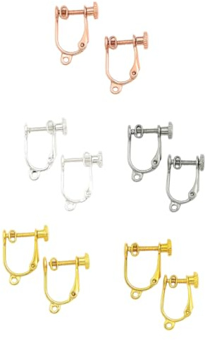 ONDEGO® Clip Ohrring Adapter Ohrclips Konverter für Steckerohrringe – ohne Ohrlöcher tragbar – in Silber, Gold, Roségold oder Rhodium